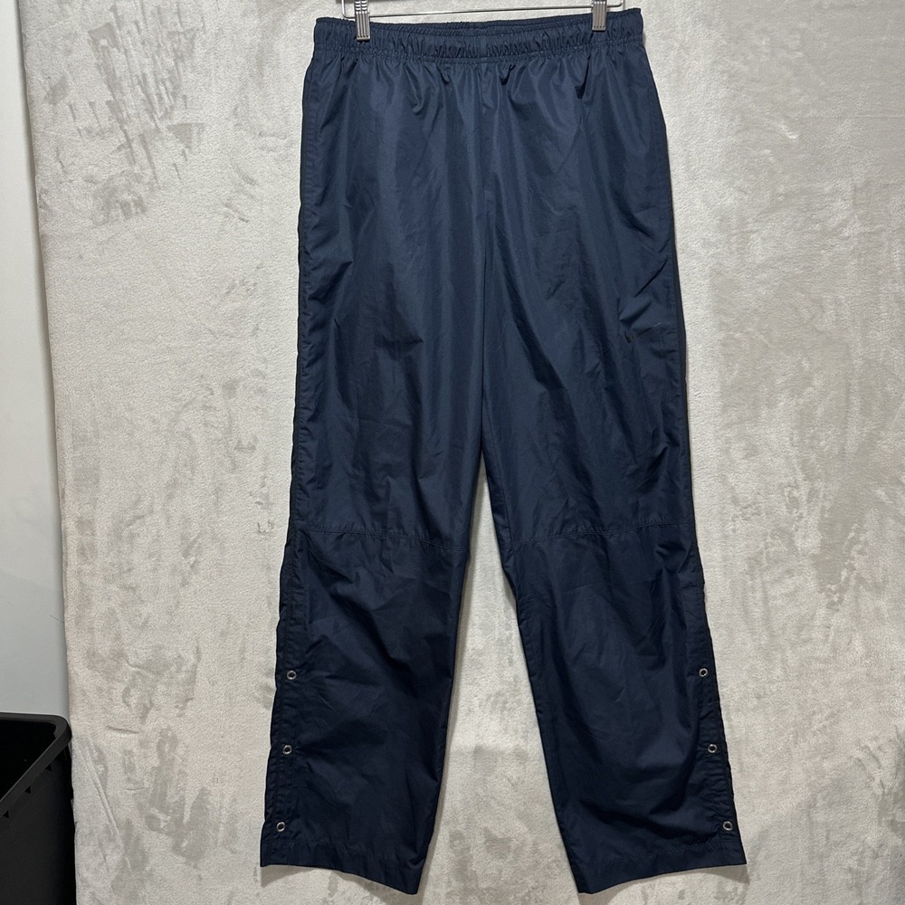 Nike Golf Windbreaker Track Pants Men's Size‎ M Navy Blue Snap Button Side Hem